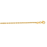14K Gold 2Mm Diamond Cut Royal Rope Chain